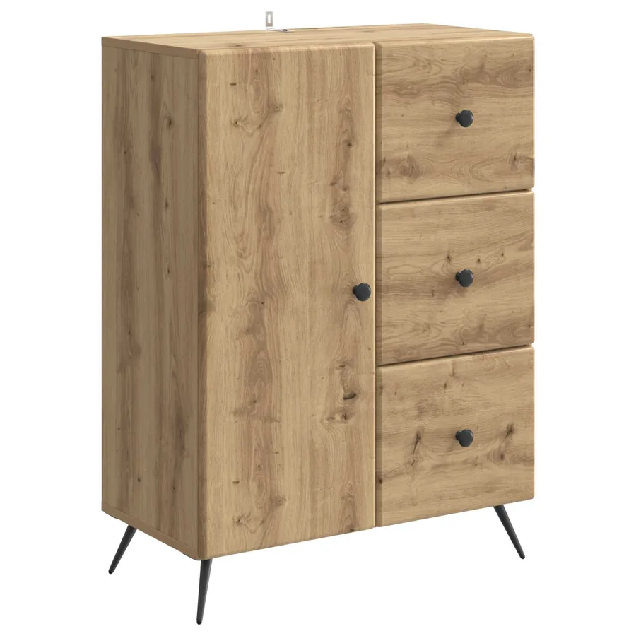 Buffet Chêne artisanal 66 x 34,5 x 90 cm Bois d'ingénierie - 2