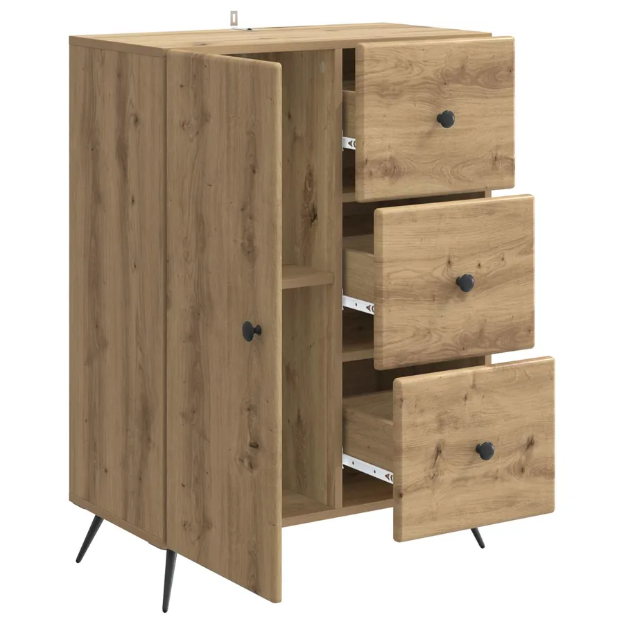 Buffet Chêne artisanal 66 x 34,5 x 90 cm Bois d'ingénierie - 5