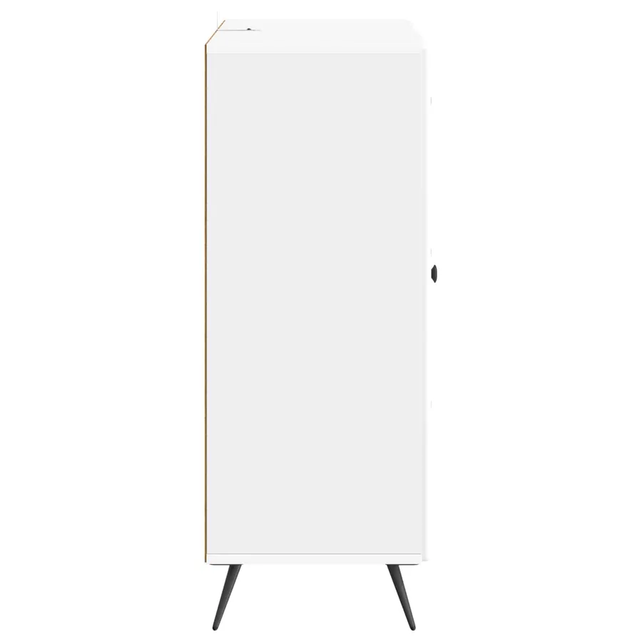 Buffet Blanc brillant 66 x 34,5 x 90 cm Bois d'ingénierie - 7