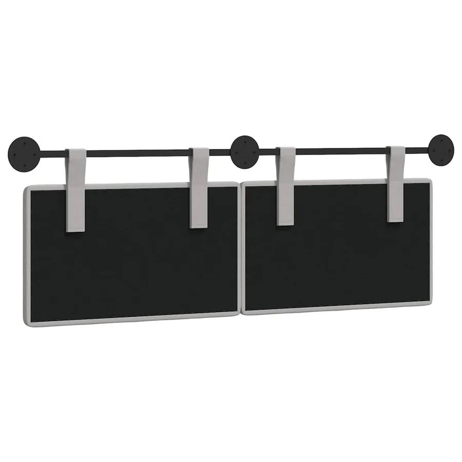 Tête de lit suspendue Gris nuage tissu - 7