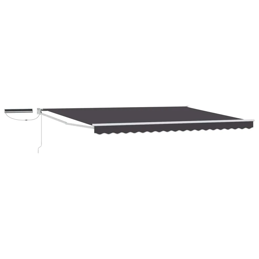 Auvent rétractable électrique Anthracite et blanc 4 x 2 m - 2
