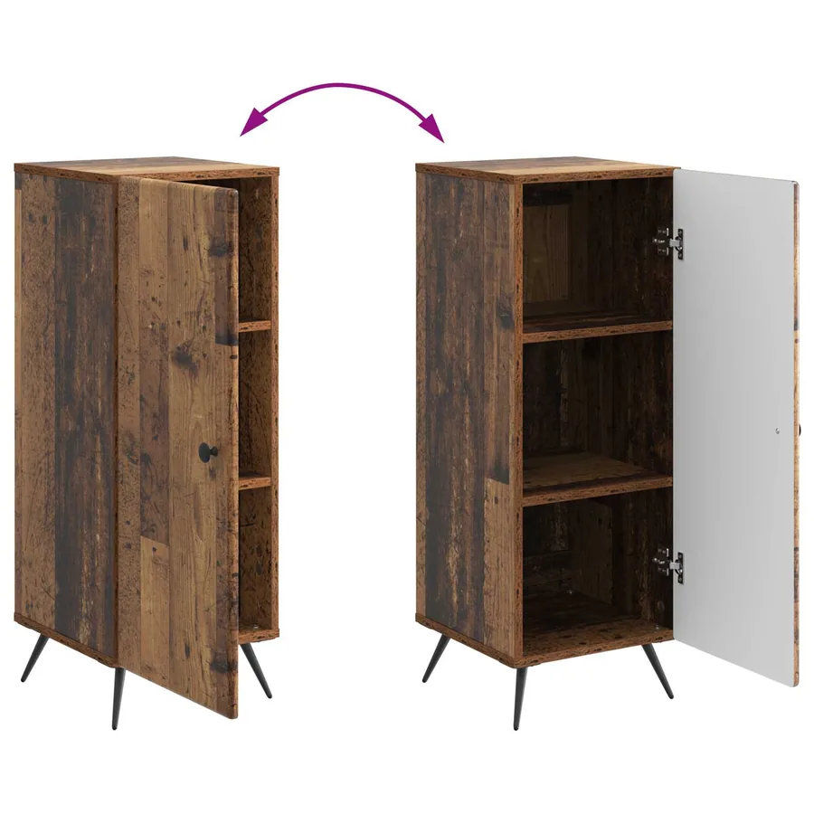 Buffet Bois ancien 33 x 34,5 x 90 cm Bois d'ingénierie - 11