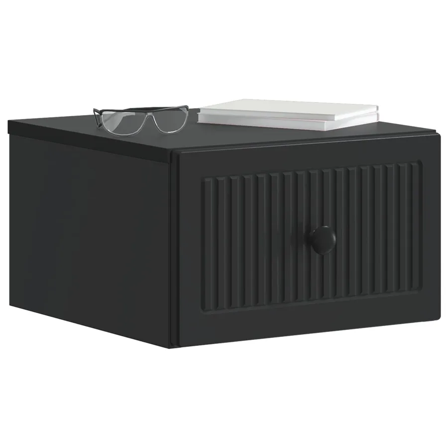 Cabinet de chevet mural 2 pcs Noir 33 x 34,5 x 20 cm - 3