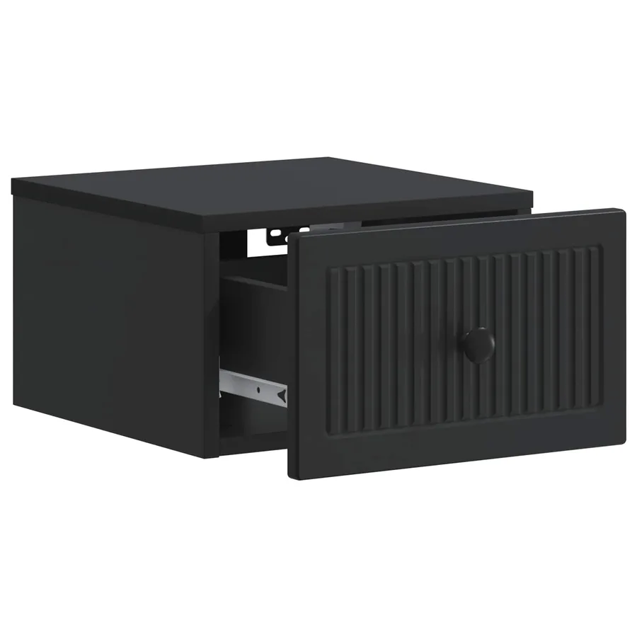 Cabinet de chevet mural 2 pcs Noir 33 x 34,5 x 20 cm - 6