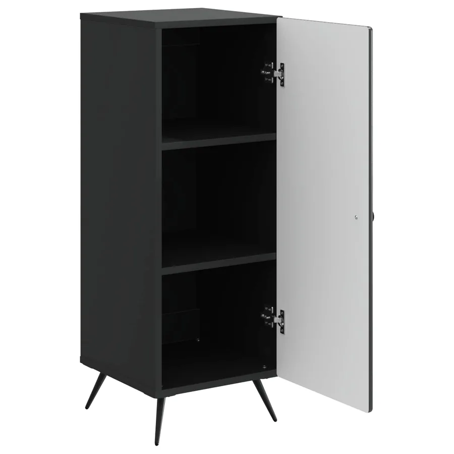 Buffet Noir 33 x 34,5 x 90 cm Bois d'ingénierie - 5