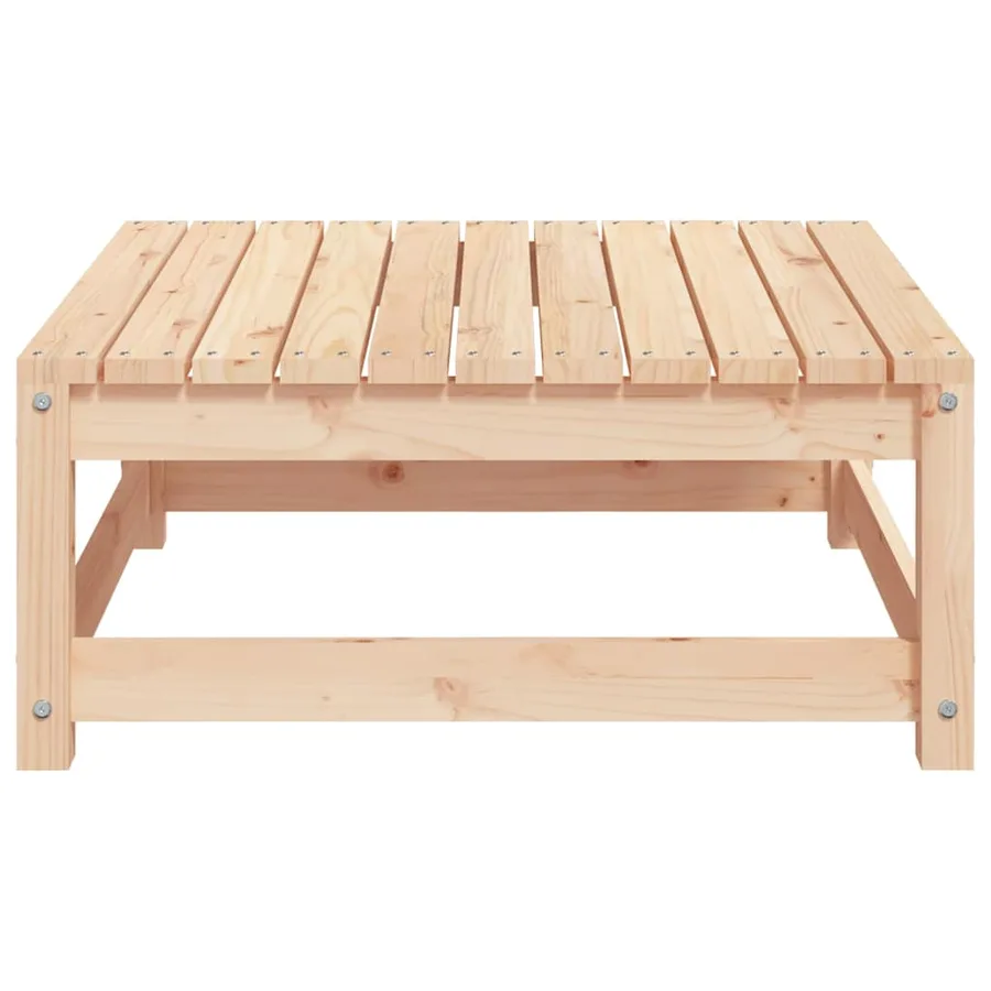 Repose-pied de jardin 70x70x30 cm bois de pin massif - 5