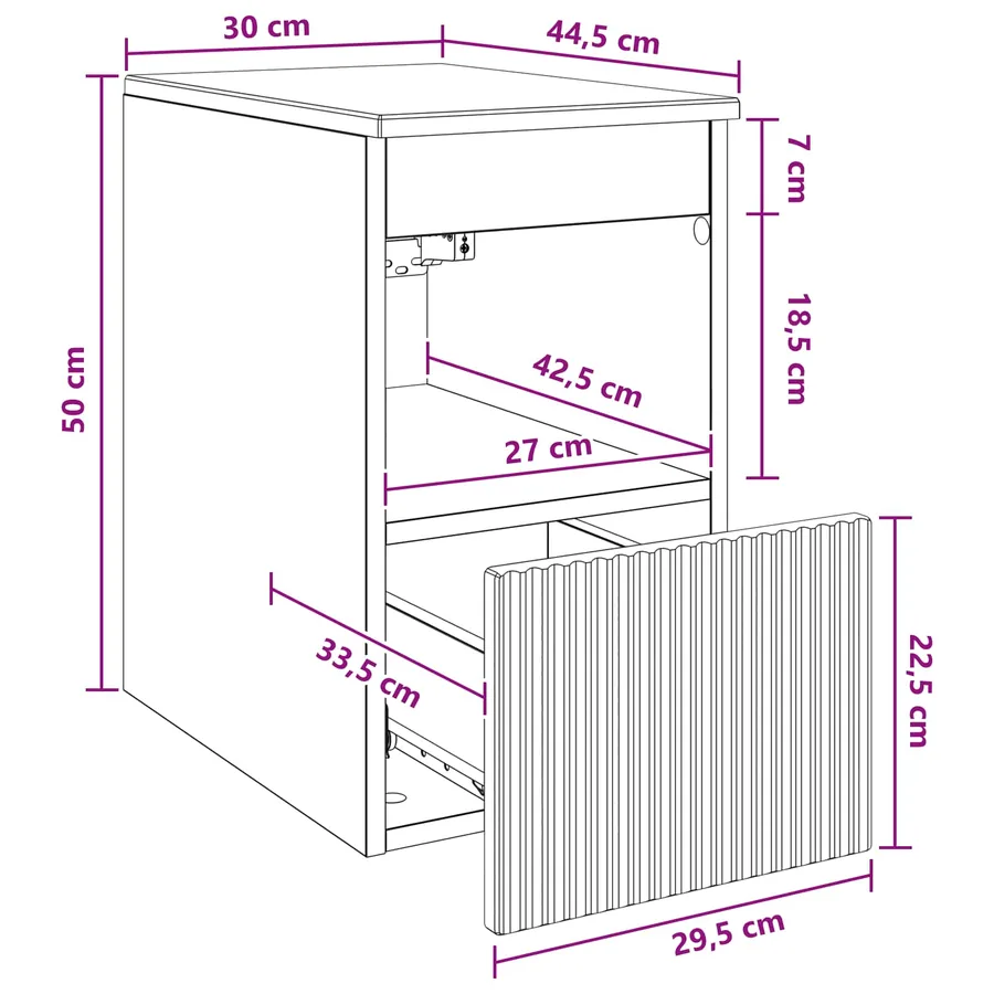 Armoire de salle de bain Sonoma gris 30 x 44,5 x 50 cm - 10
