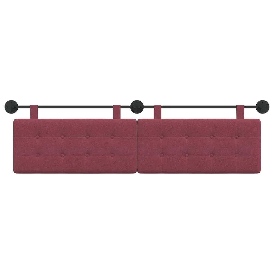 Tête de lit suspendue Bordeaux Tissu - 5