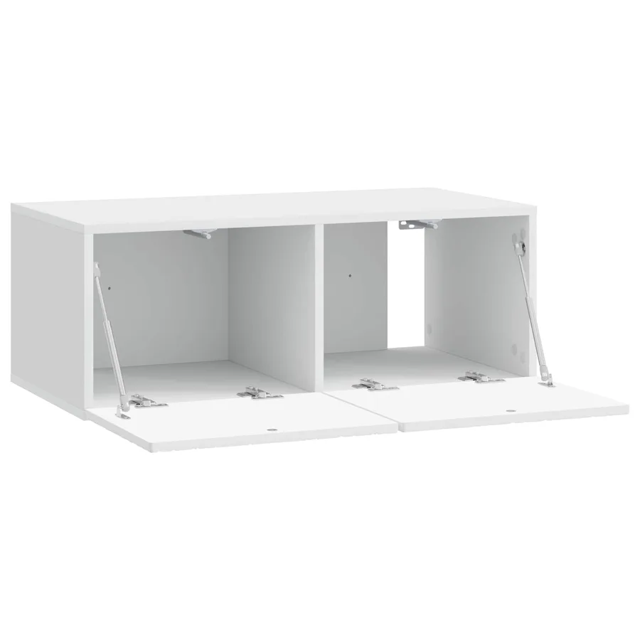 Meuble TV mural 98 x 41 x 30 cm Blanc brillant - 4