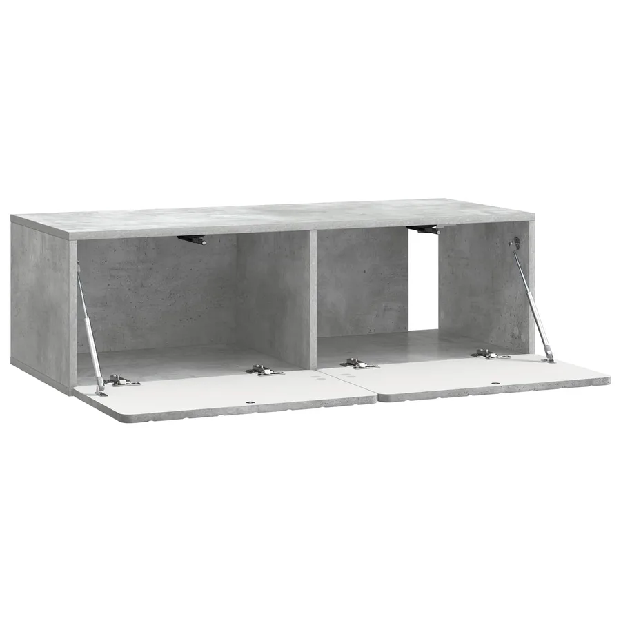 Meuble TV mural 98 x 41 x 30 cm Gris béton Bois d'ingénierie - 5