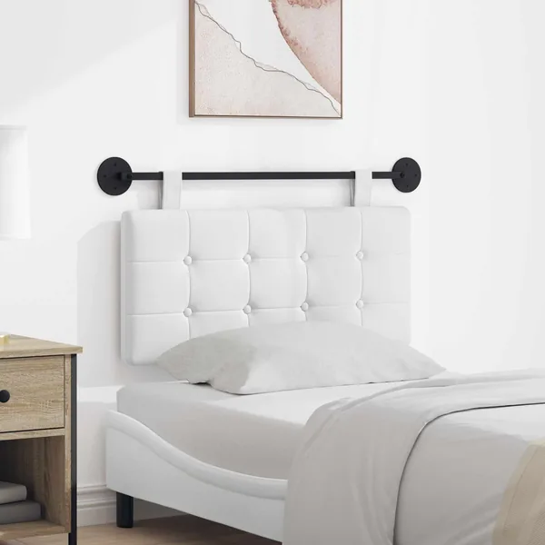 Tête de lit suspendue Blanc Tissu