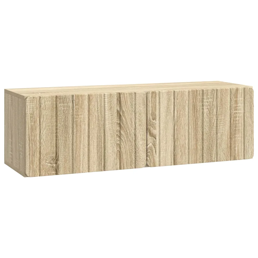 Meuble TV mural 98 x 31 x 30 cm Chêne Sonoma Bois d'ingénierie - 2
