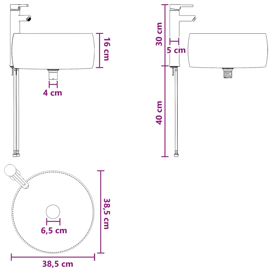 Ensemble d'armoire de salle de bain 5 pcs Blanc - 16