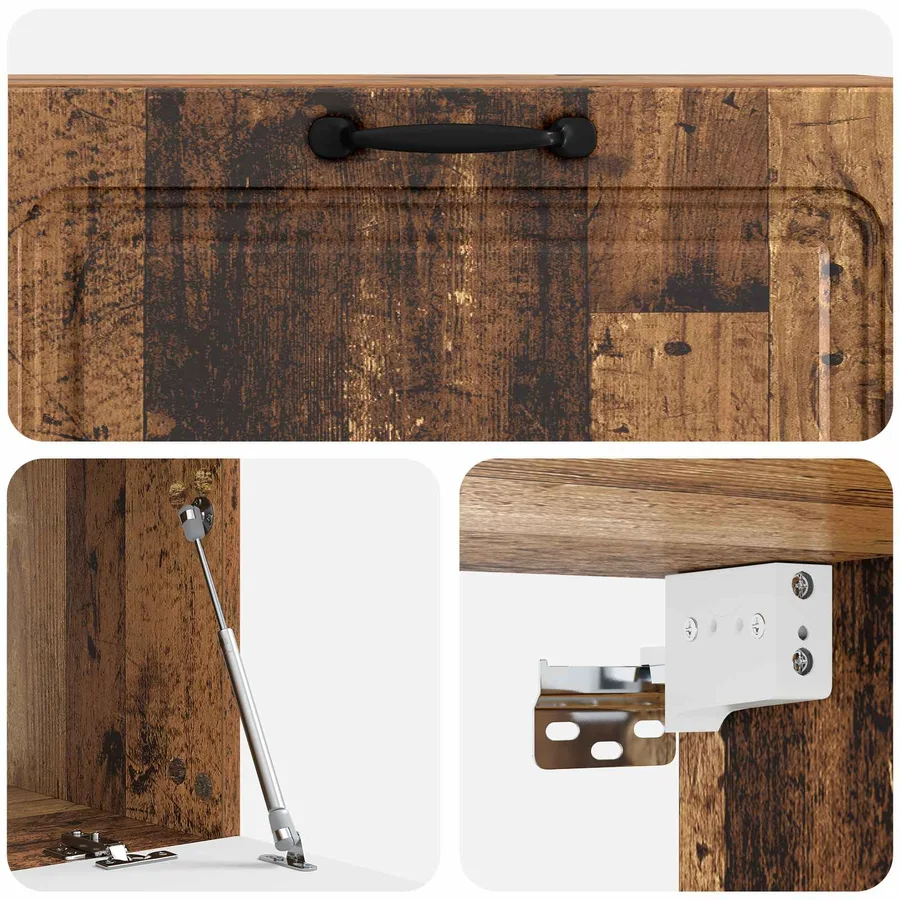 Meuble TV mural Bois ancien 98 x 41 x 30 cm Bois d'ingénierie - 9