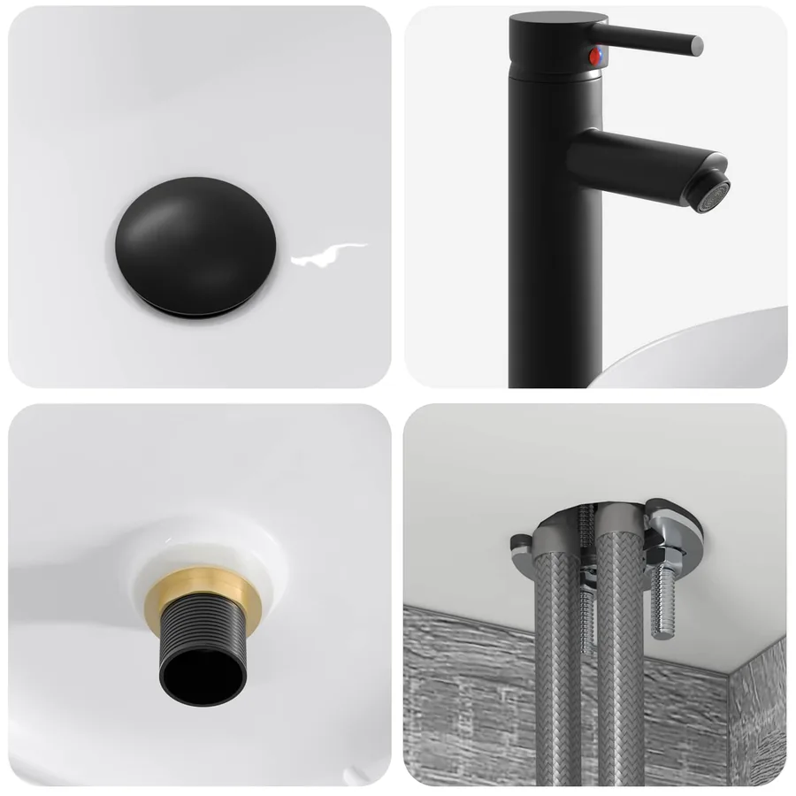 Meuble de lavabo mural Sonoma gris 49 x 44,5 x 66 cm - 6