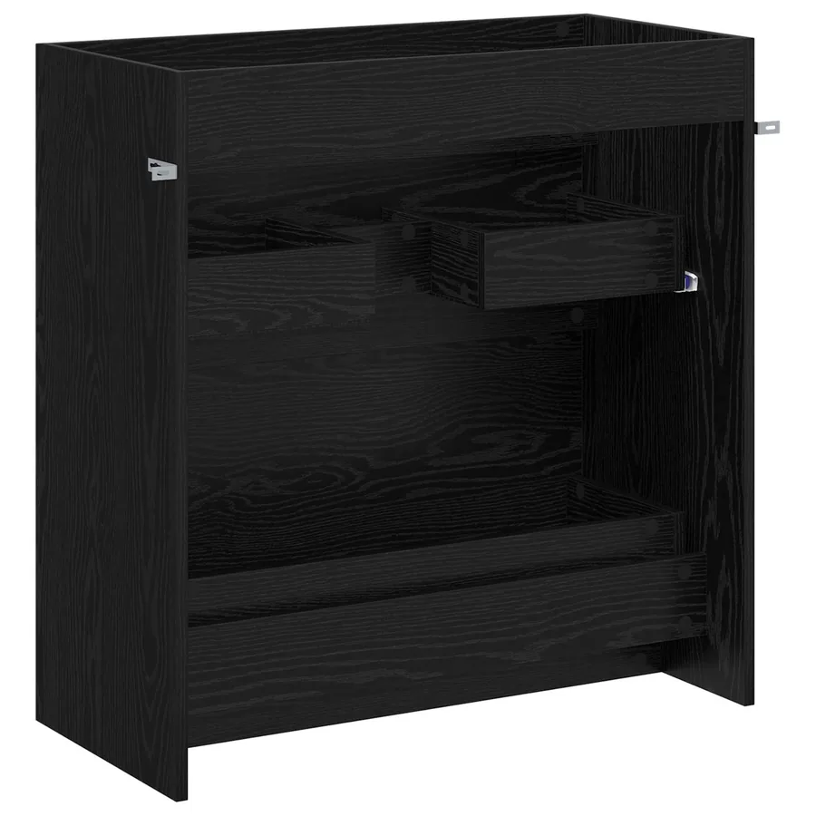Meuble sous lavabo de salle de bain Chêne noir - 6