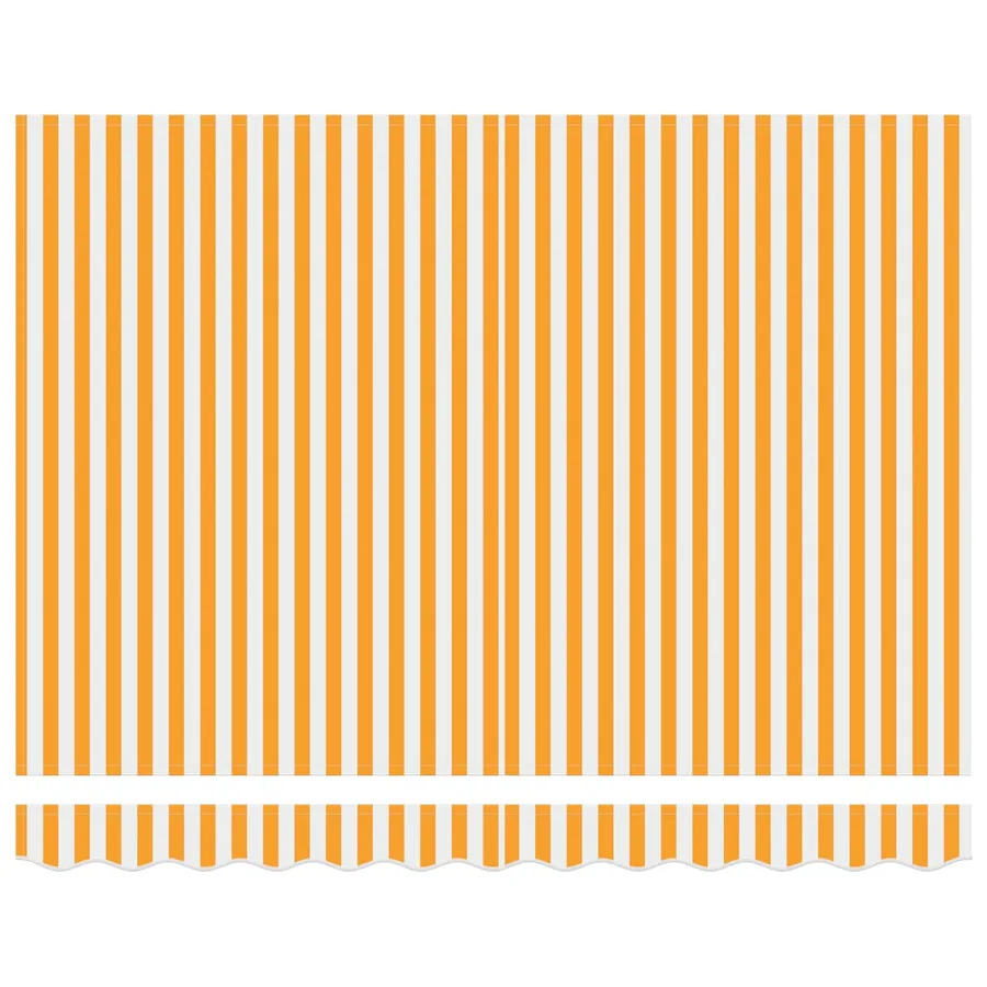 Auvent rétractable Jaune et blanc 3,5 x 2 m - 6