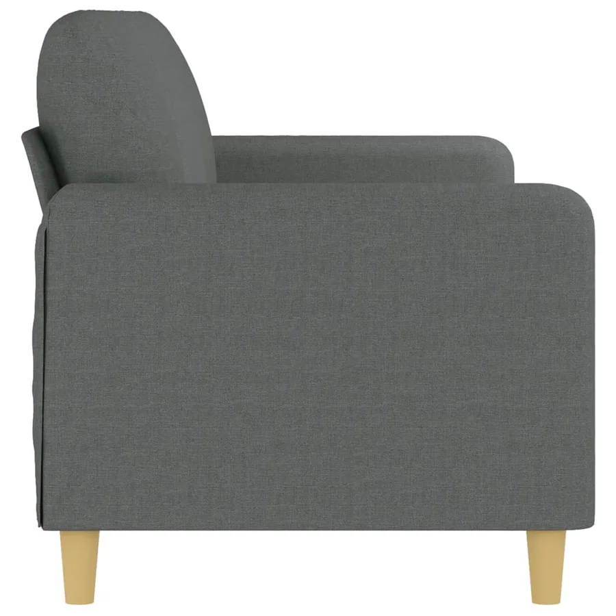 Canapé à 3 places Gris foncé 180 cm Tissu - 4