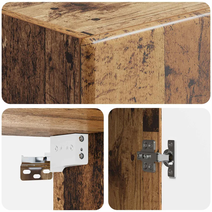 Ensemble de Meubles 2 pcs Bois ancien Bois d'ingénierie - 8