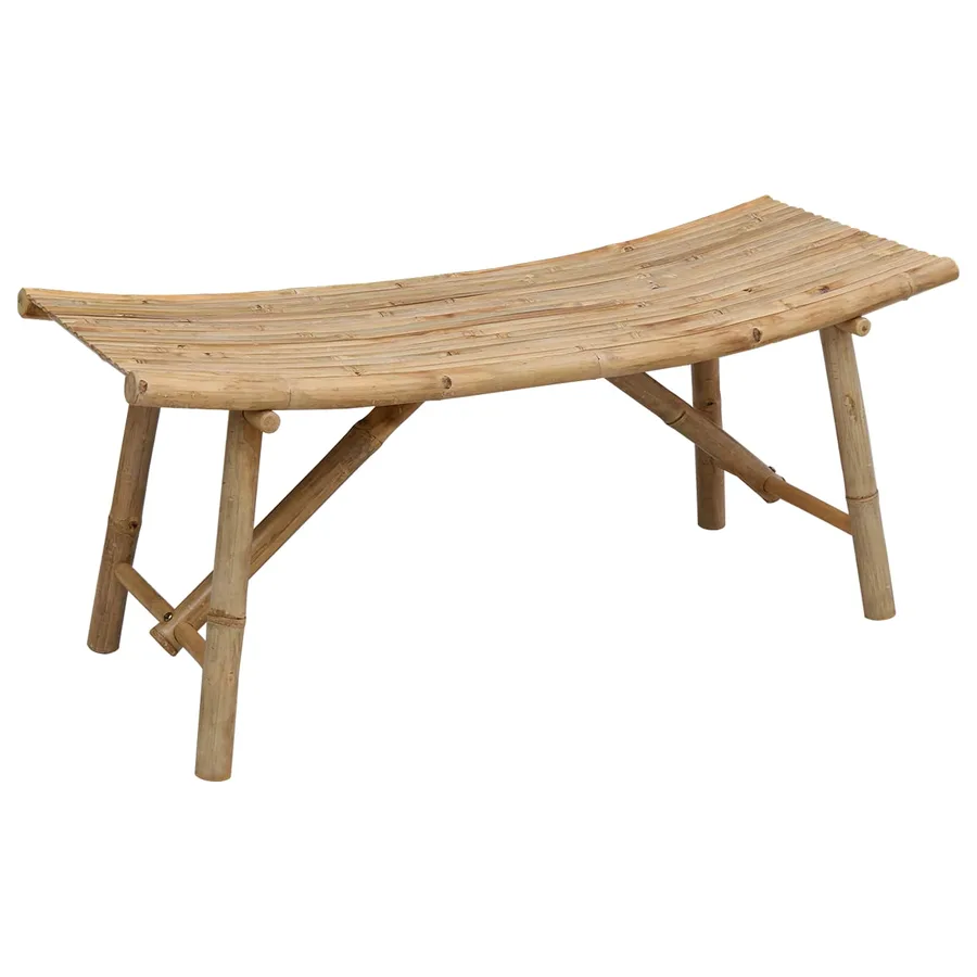 Banc de jardin Naturel 110 x 45 x 50 cm Bambou - 2