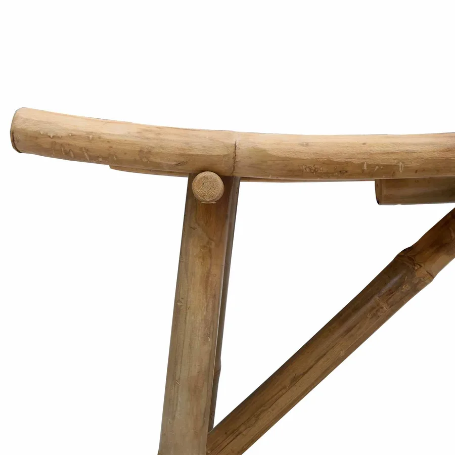 Banc de jardin Naturel 110 x 45 x 50 cm Bambou - 8