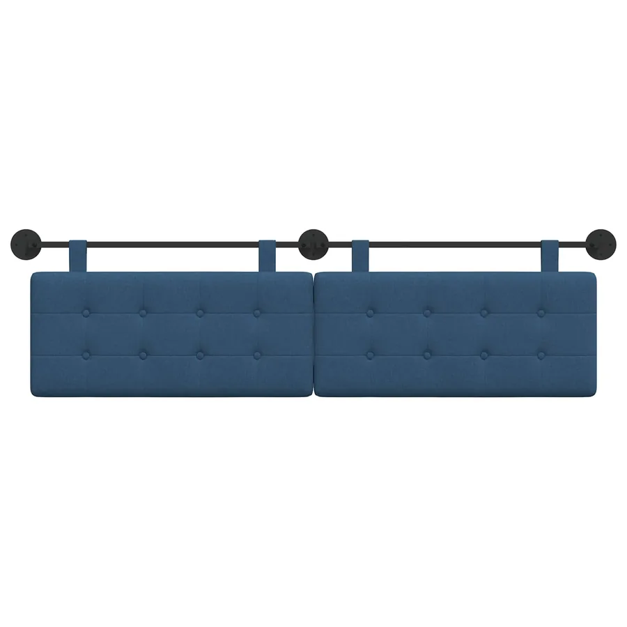 Tête de lit suspendue Bleu tissu - 5