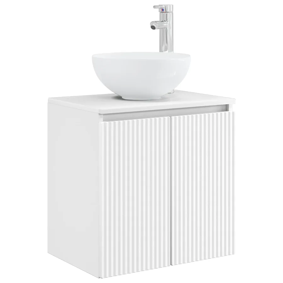 Ensemble de mobilier de salle de bain 6 pcs Blanc - 5