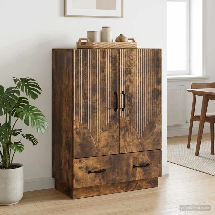 Buffet Chêne fumé 66 x 34,5 x 92 cm Bois d'ingénierie - 3