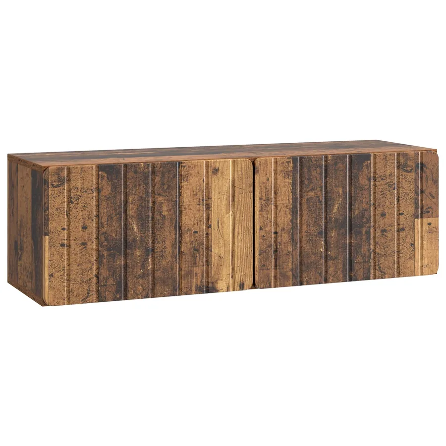 Meuble TV mural 98 x 31 x 30 cm Bois ancien Bois d'ingénierie - 2