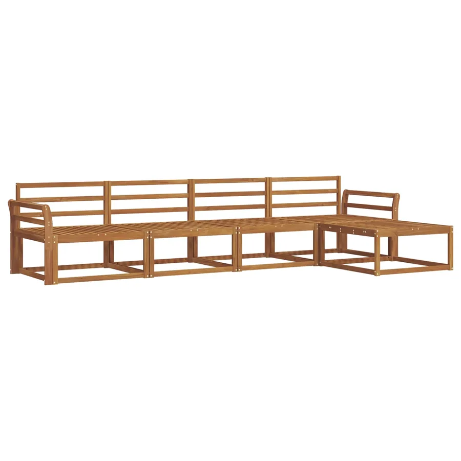 Ensemble de canapés d'extérieur 5 pcs Naturel - 2