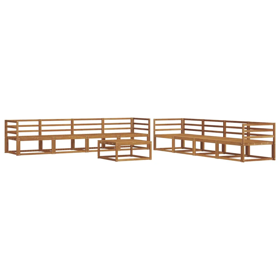 Ensemble de canapés d'extérieur 9 pcs Naturel - 2