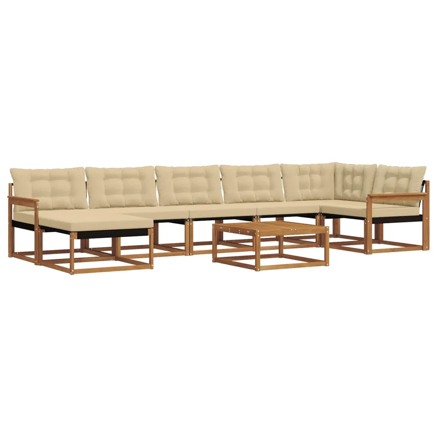 Ensemble de canapés d'extérieur 22 pcs Naturel et Beige - 2