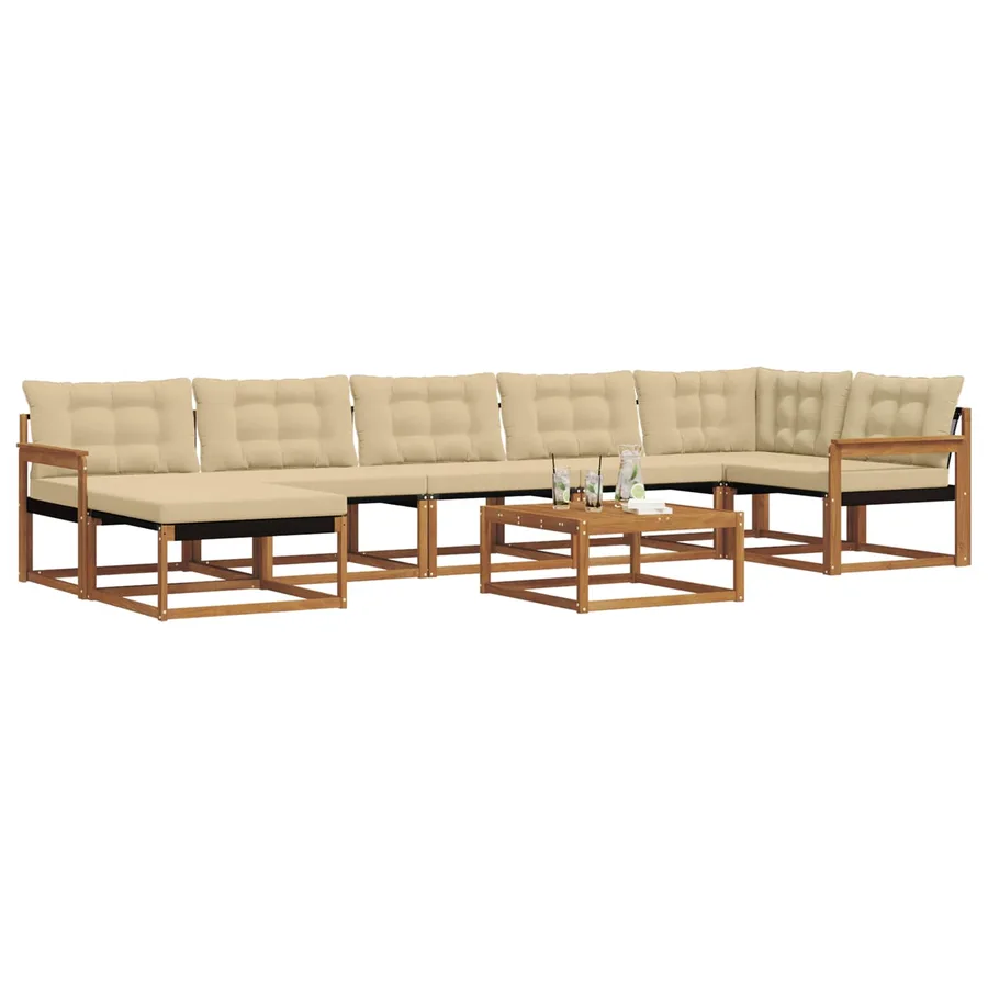 Ensemble de canapés d'extérieur 22 pcs Naturel et Beige - 3