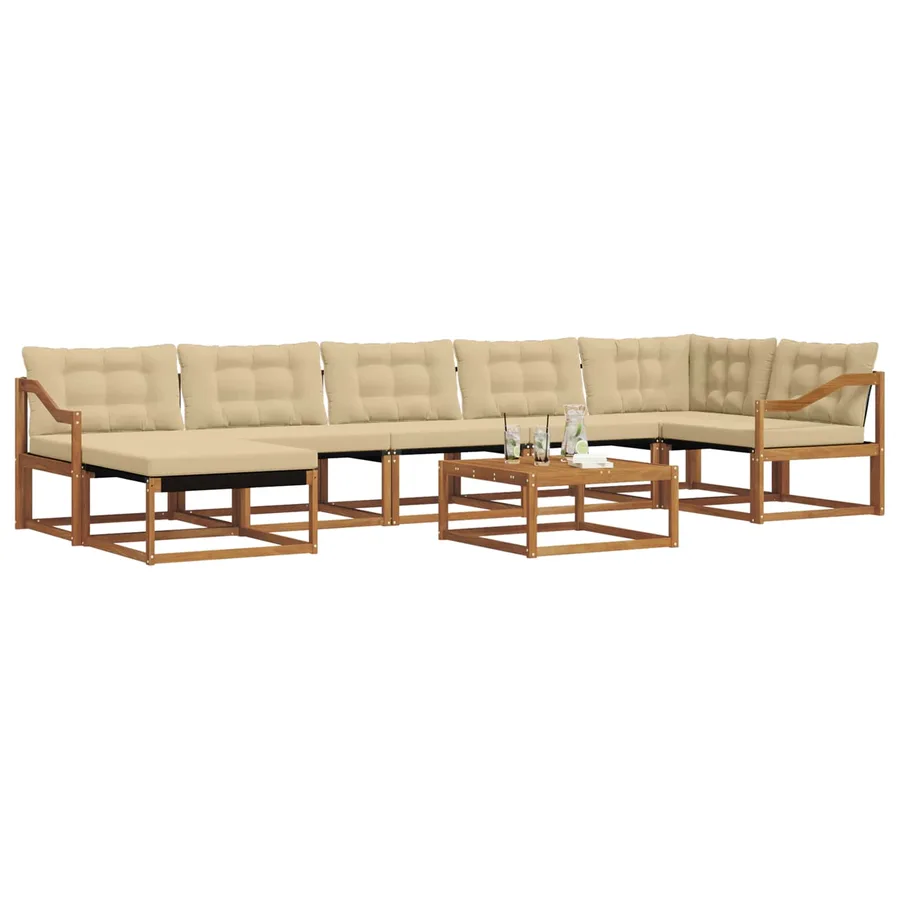 Ensemble de canapés d'extérieur 22 pcs Naturel et Beige - 3