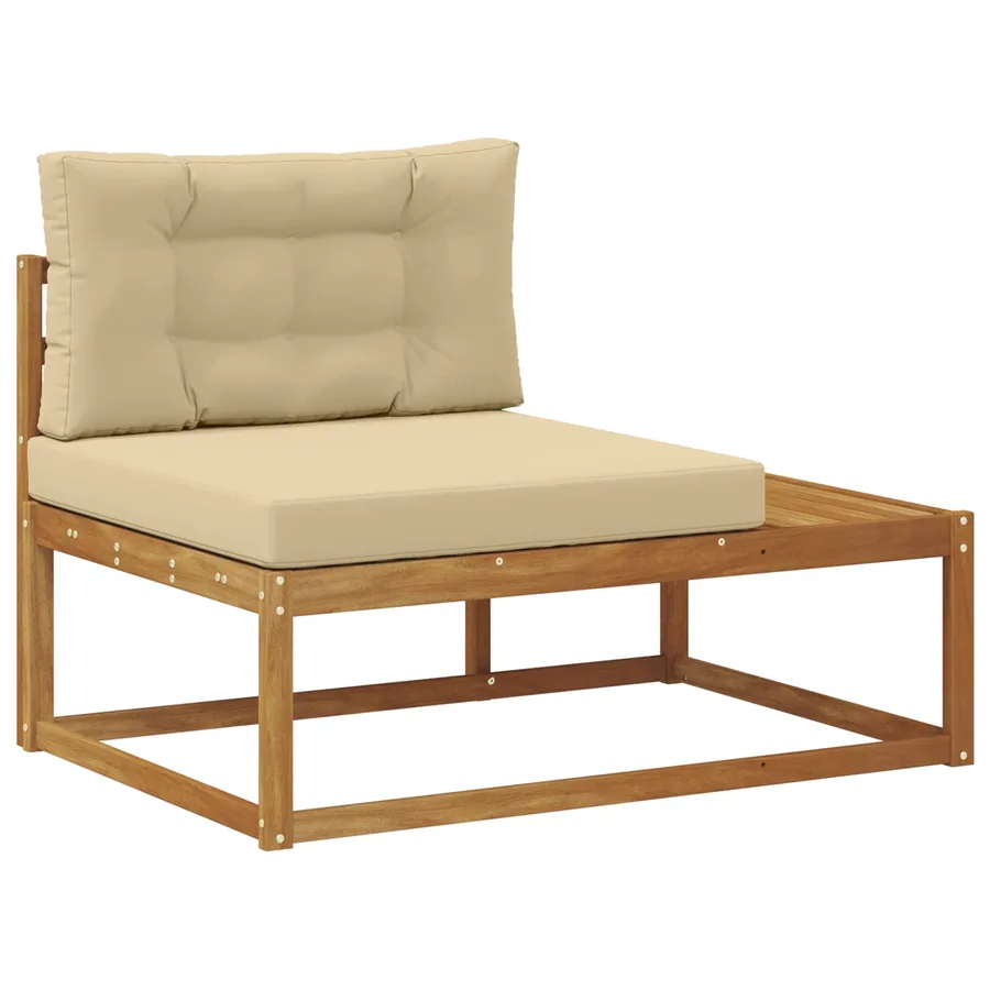 Ensemble de canapés d'extérieur avec coussin Naturel et Beige - 4