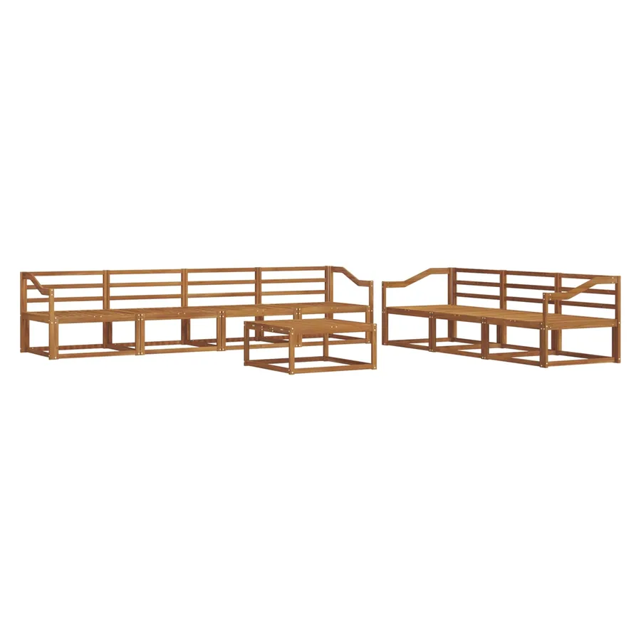 Ensemble de canapés d'extérieur 8 pcs Naturel - 2