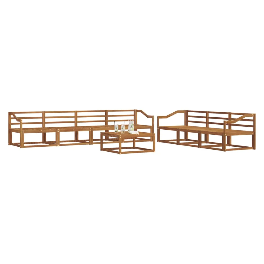 Ensemble de canapés d'extérieur 8 pcs Naturel - 3