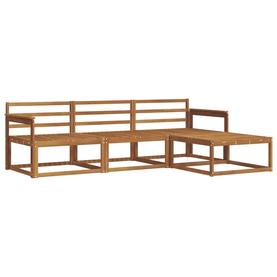 Ensemble de canapés d'extérieur 4 pcs Naturel - 2