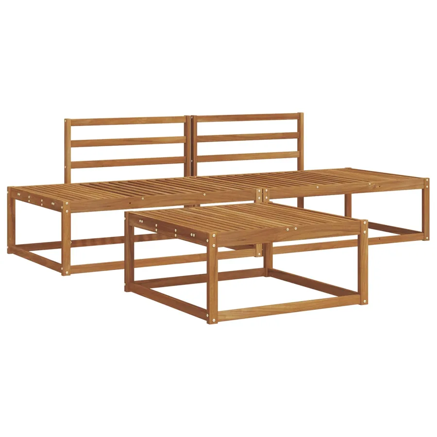 Ensemble de canapés d'extérieur Naturel Bois d'Acacia Massif - 2
