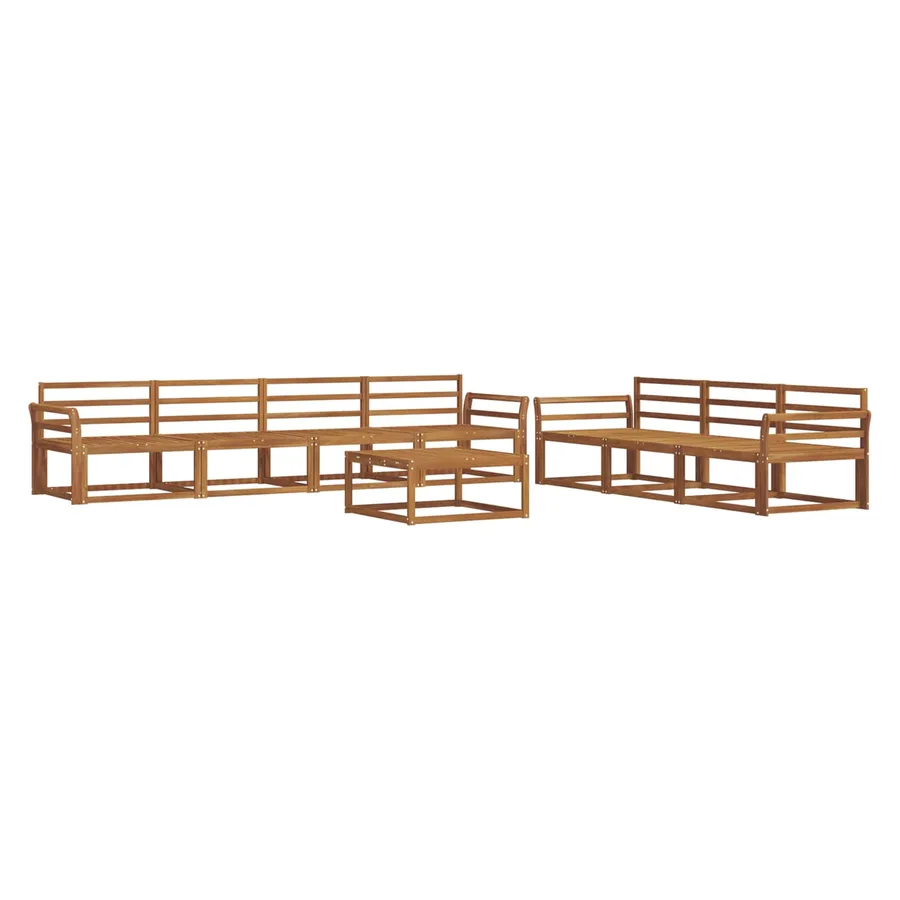 Ensemble de canapés d'extérieur 8 pcs Naturel - 2