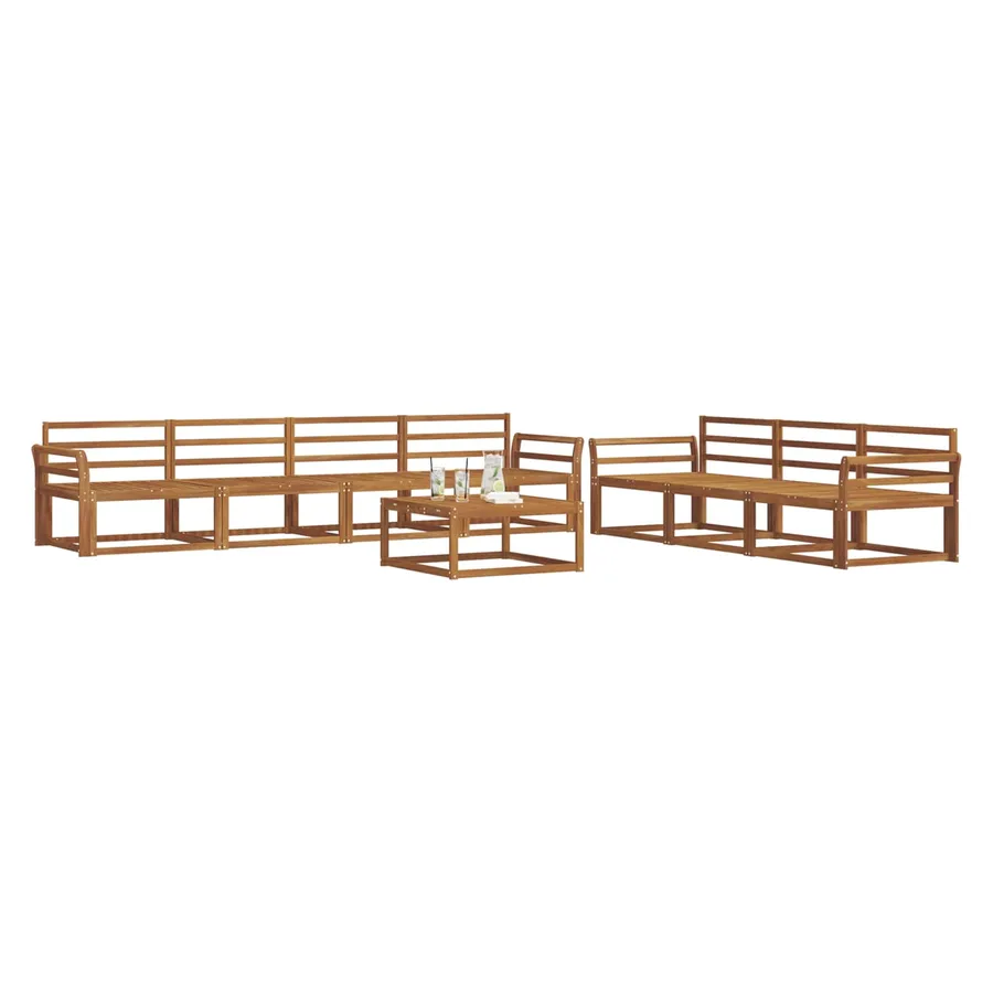 Ensemble de canapés d'extérieur 8 pcs Naturel - 3
