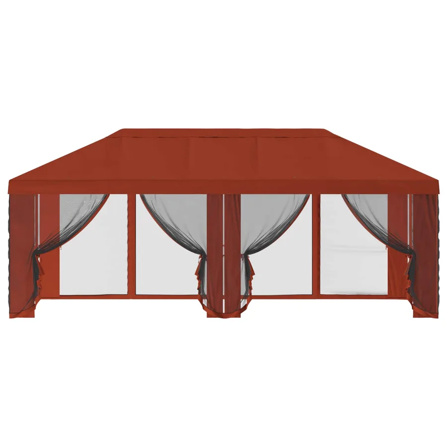 Housse de tonnelle avec murs latéraux Terre cuite Polyester - 5