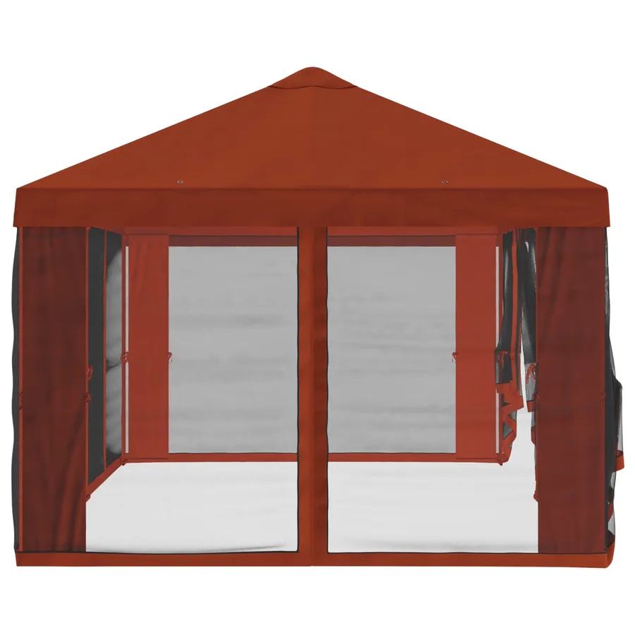 Housse de tonnelle avec murs latéraux Terre cuite Polyester - 6