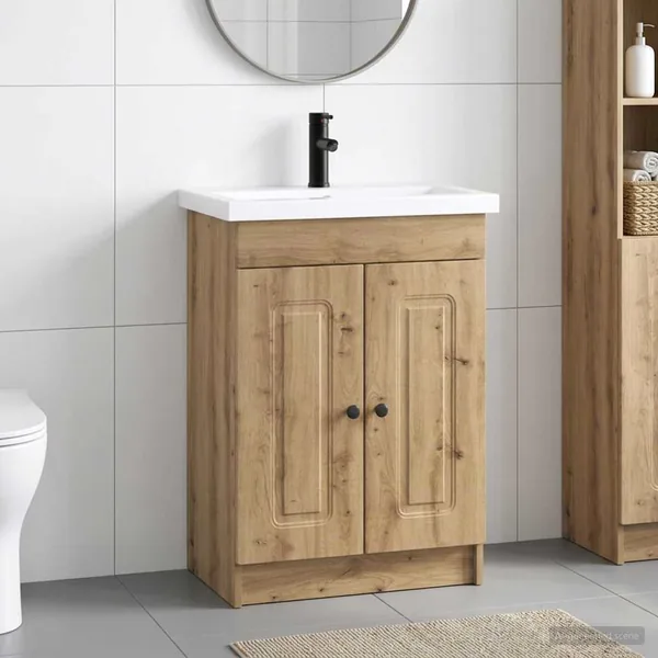 Ensemble de mobilier de salle de bain Chêne artisanal