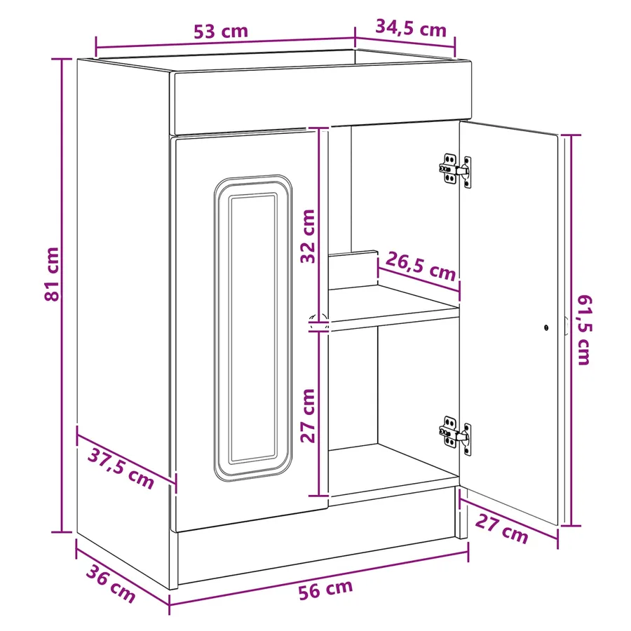 Ensemble de mobilier de salle de bain Chêne artisanal - 12