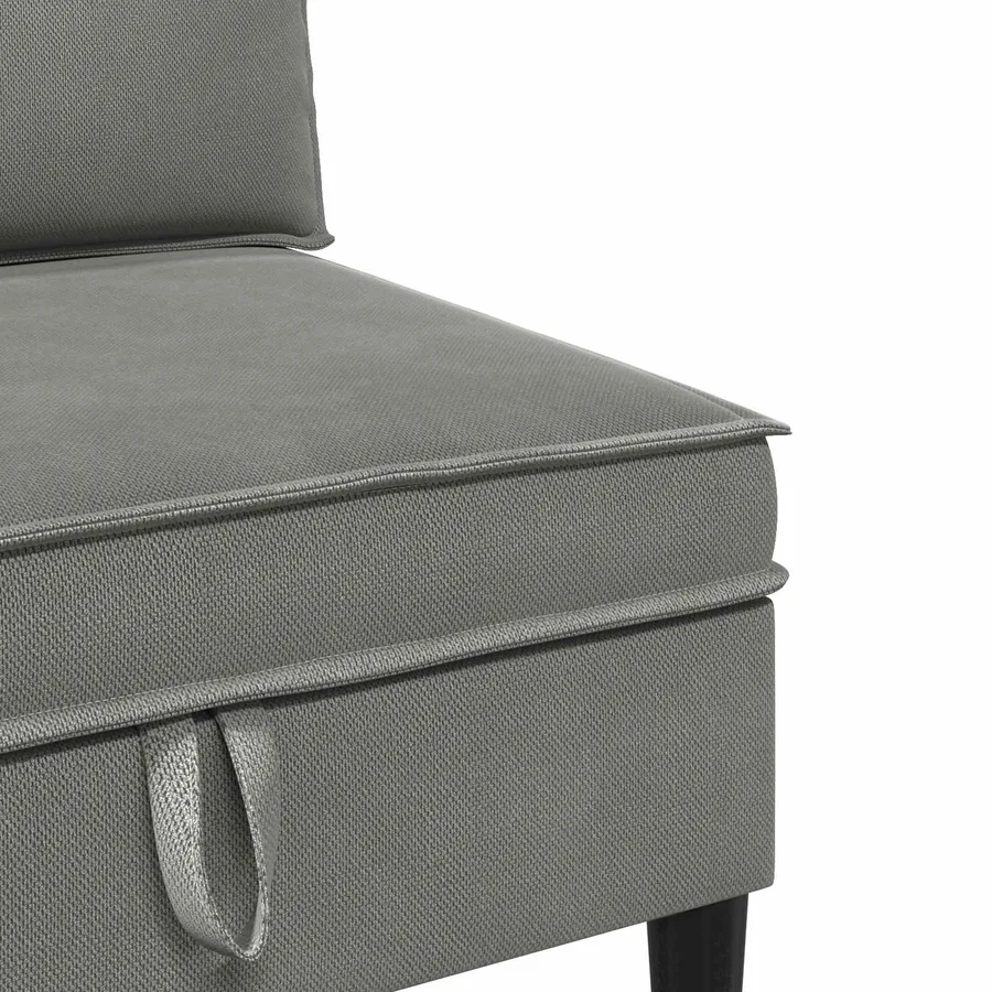 Ensemble de meubles pour le salon 4 pcs Gris foncé Tissu - 9