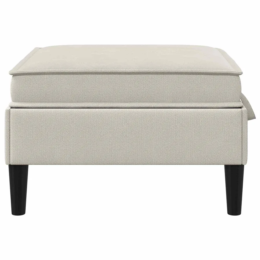 Pouf avec Rangement Avoine Velours - 5