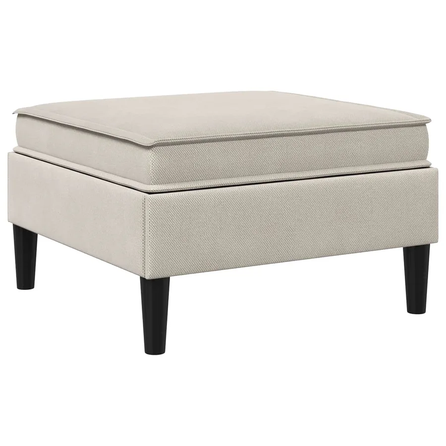 Pouf avec Rangement Avoine Velours - 6