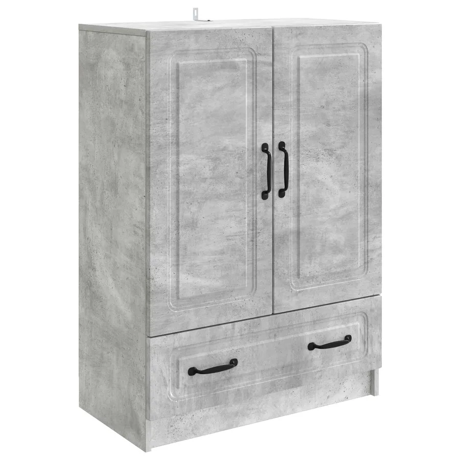 Buffet Gris béton 66 x 34,5 x 92 cm Bois d'ingénierie - 2