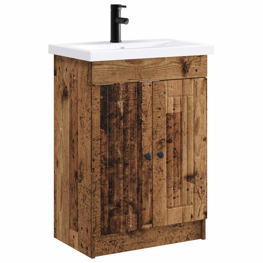 Ensemble de mobilier de salle de bain Bois ancien - 2
